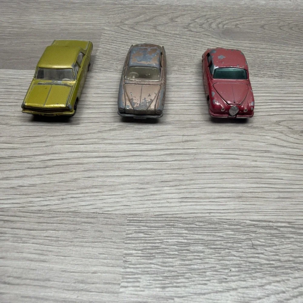 Matchbox Lesney No. 65 Jaguar 3.4 Litre, No. 28 Jaguar MK10, No.36 Opel Diplomat